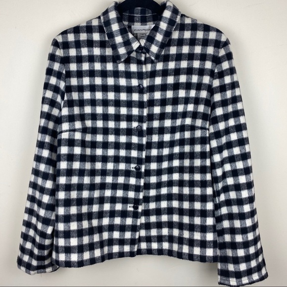 Evan Picone || Vintage Gingham Lightweight Jacket - Picture 5 of 8
